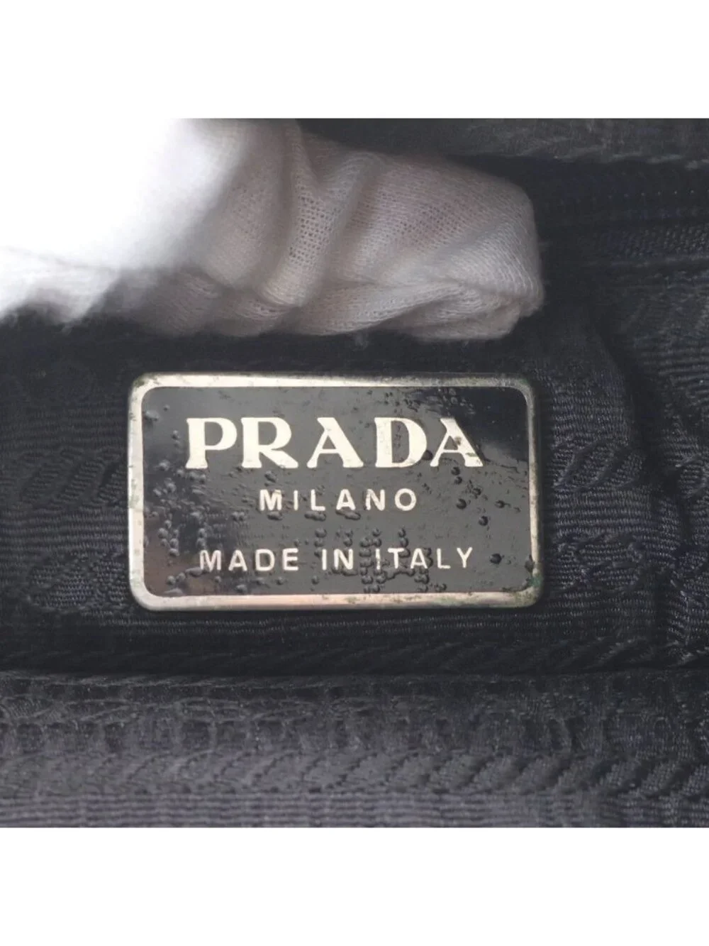 Prada White Tessuto Nylon Triangle Logo Leather Shoulder Bag Crossbody Messenger
